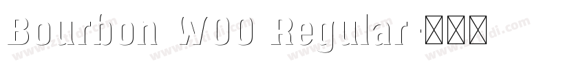 Bourbon W00 Regular字体转换